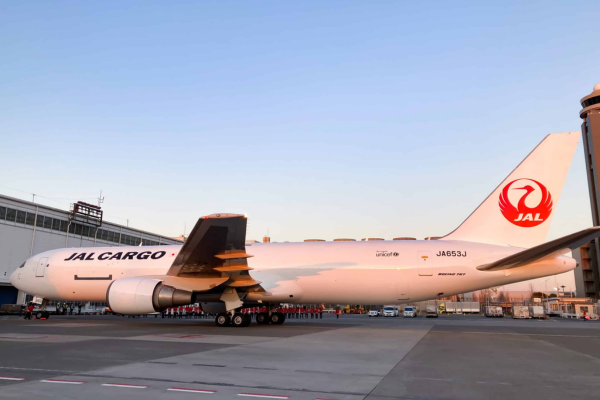 Japan Airlines Cargo aircraft used for global pharmaceutical and healthcare logistics transport